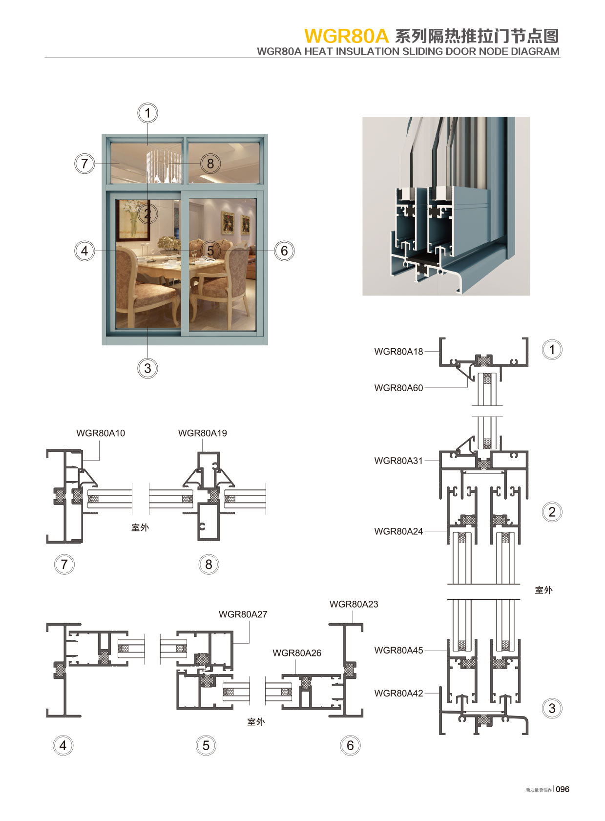 WGR80A隔热节能推拉系列