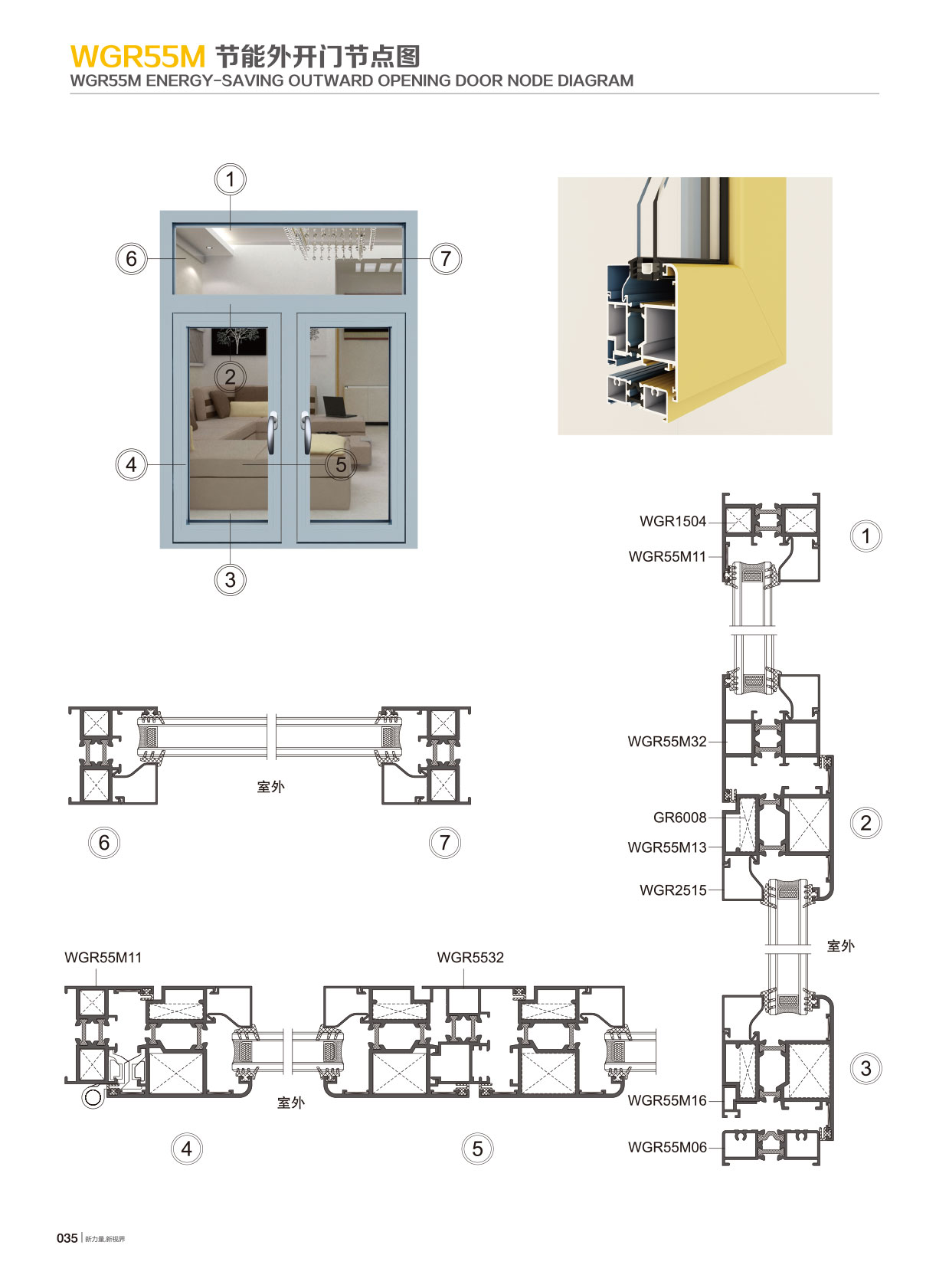 WGR55隔热节能平开系列